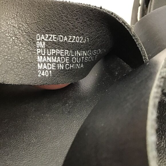 Madden Girl Dazze Women's 9 Platform Sandals Black strappy chunky Y2k - Picture 15 of 15